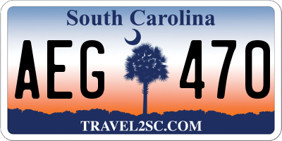 SC license plate AEG470