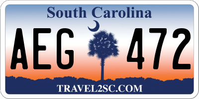 SC license plate AEG472