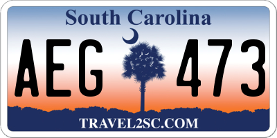 SC license plate AEG473