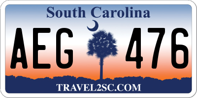 SC license plate AEG476