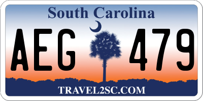 SC license plate AEG479