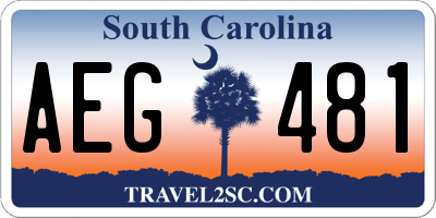 SC license plate AEG481