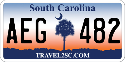 SC license plate AEG482