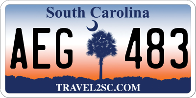 SC license plate AEG483