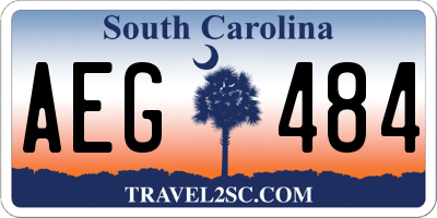 SC license plate AEG484