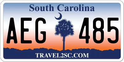 SC license plate AEG485