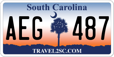 SC license plate AEG487