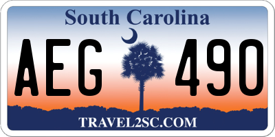 SC license plate AEG490