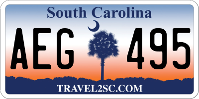 SC license plate AEG495