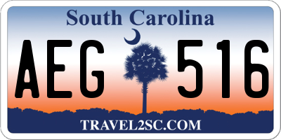 SC license plate AEG516