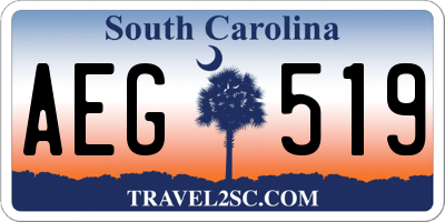 SC license plate AEG519