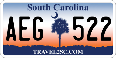 SC license plate AEG522