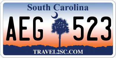 SC license plate AEG523