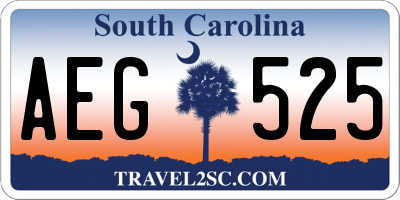 SC license plate AEG525