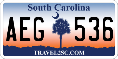 SC license plate AEG536