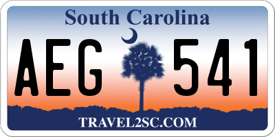 SC license plate AEG541