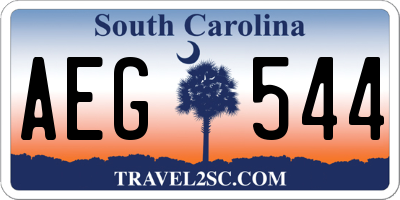 SC license plate AEG544