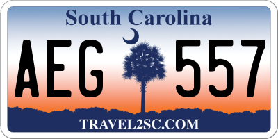 SC license plate AEG557