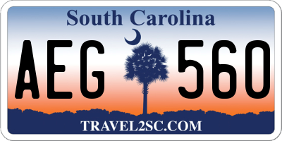 SC license plate AEG560