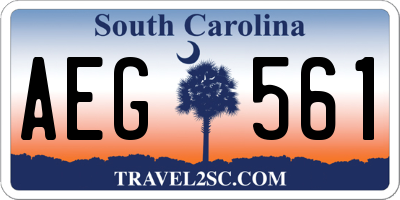 SC license plate AEG561