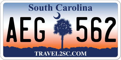 SC license plate AEG562