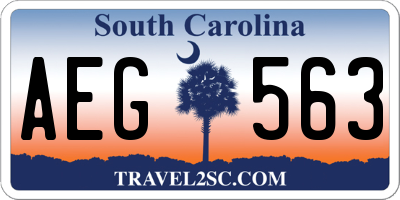 SC license plate AEG563