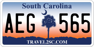 SC license plate AEG565