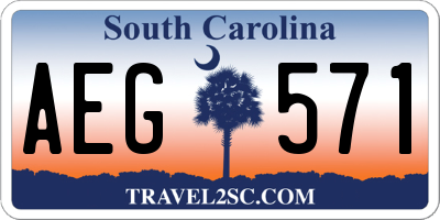 SC license plate AEG571