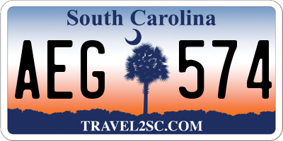 SC license plate AEG574