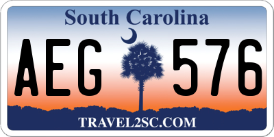 SC license plate AEG576