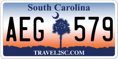 SC license plate AEG579