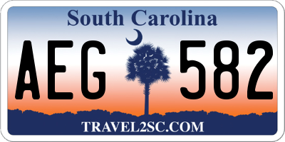 SC license plate AEG582