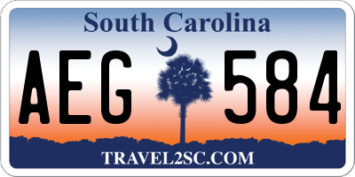 SC license plate AEG584