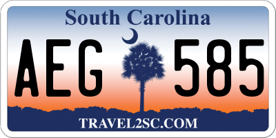 SC license plate AEG585