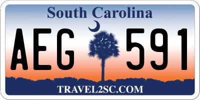 SC license plate AEG591