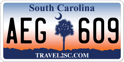 SC license plate AEG609