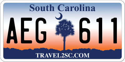 SC license plate AEG611