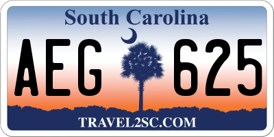 SC license plate AEG625
