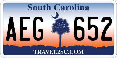 SC license plate AEG652