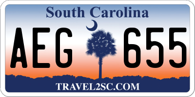 SC license plate AEG655