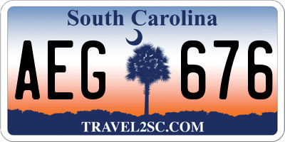 SC license plate AEG676