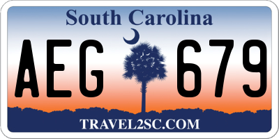 SC license plate AEG679