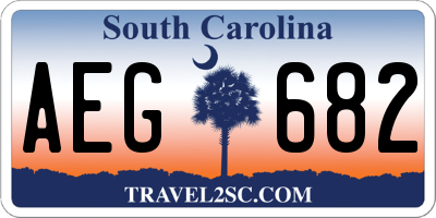SC license plate AEG682
