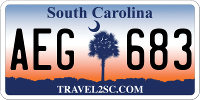 SC license plate AEG683