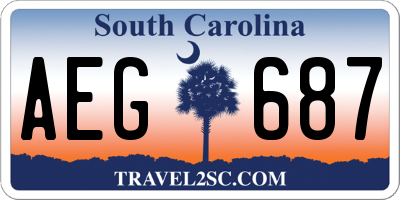 SC license plate AEG687