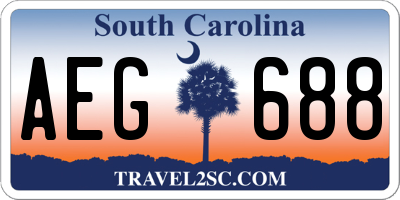 SC license plate AEG688