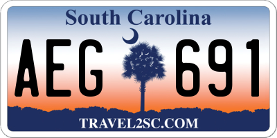 SC license plate AEG691