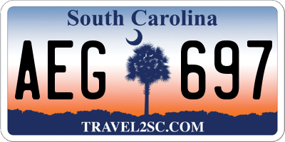 SC license plate AEG697
