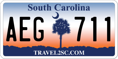 SC license plate AEG711