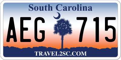 SC license plate AEG715